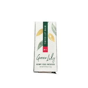 Brand new in Box Green Lily Hemp CBD infused Tinted‎ Lip Balm Red Shade